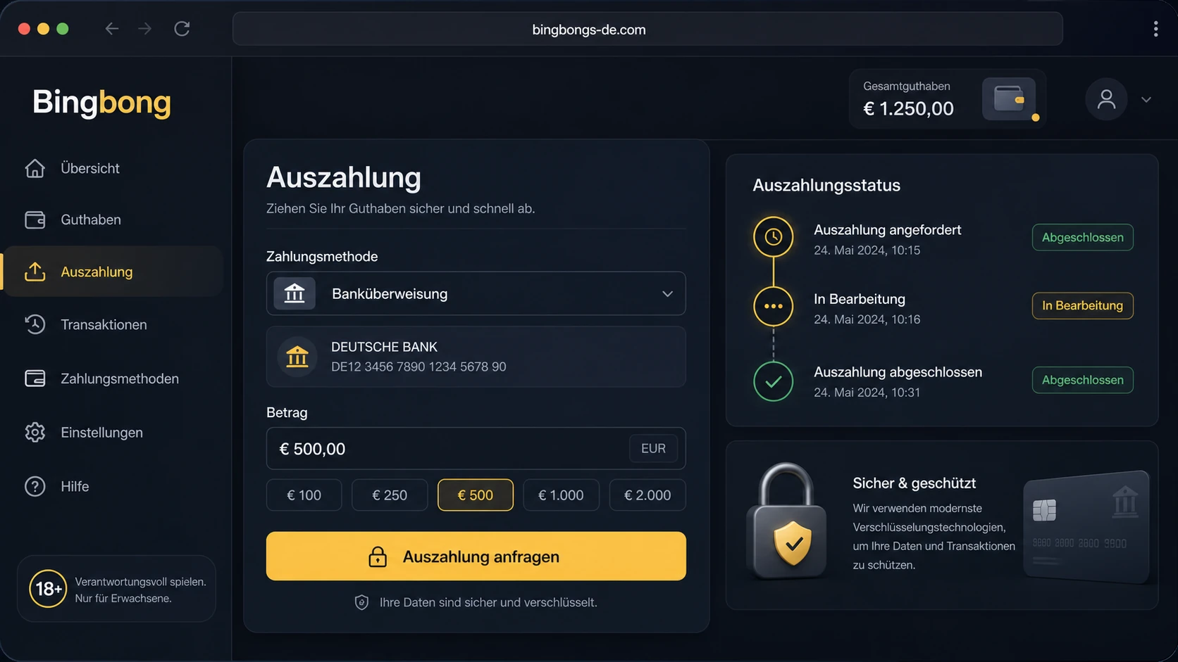 Bing Bong Auszahlung: wie ein Payout ablaufen kann