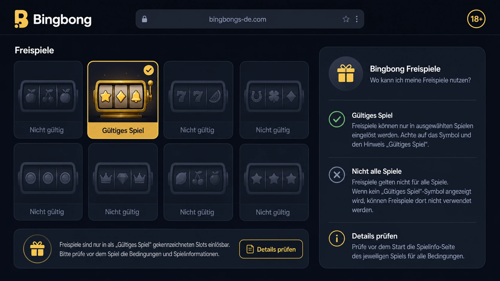 Welches Spiel gilt für die Free Spins?